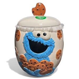 Sesame Street Blue and Cream Cookie Holder